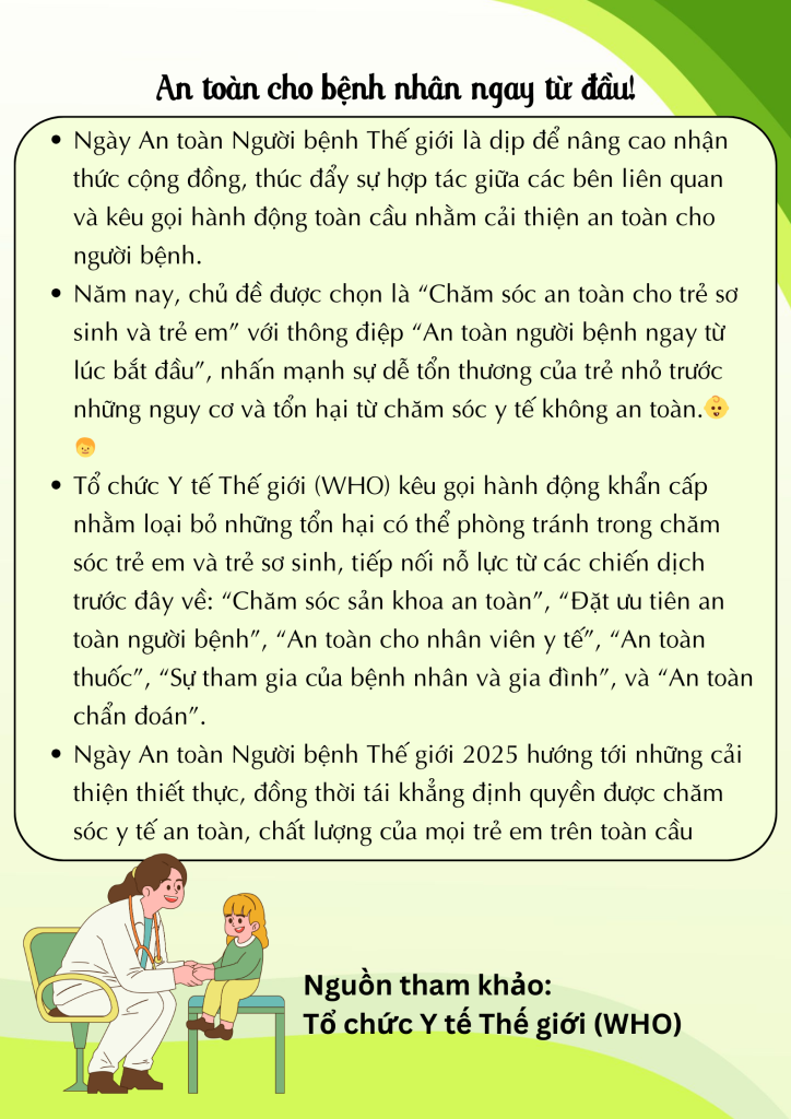 Ngày An toàn Người bệnh Thế giới 17/9/2025 - 2